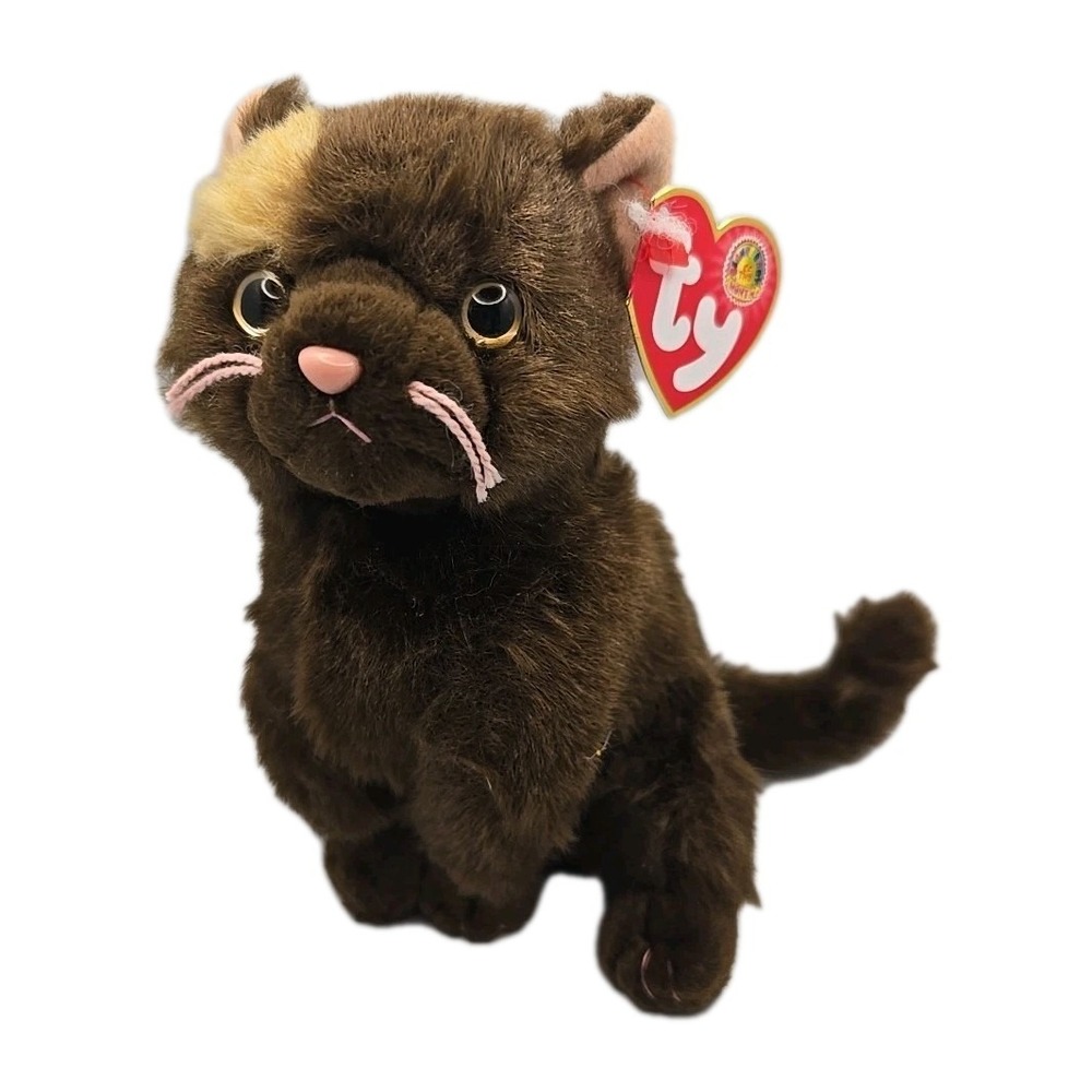 2005 Ty Beanie Baby of the Month January "Fiddler" Retired Brown Cat BB13